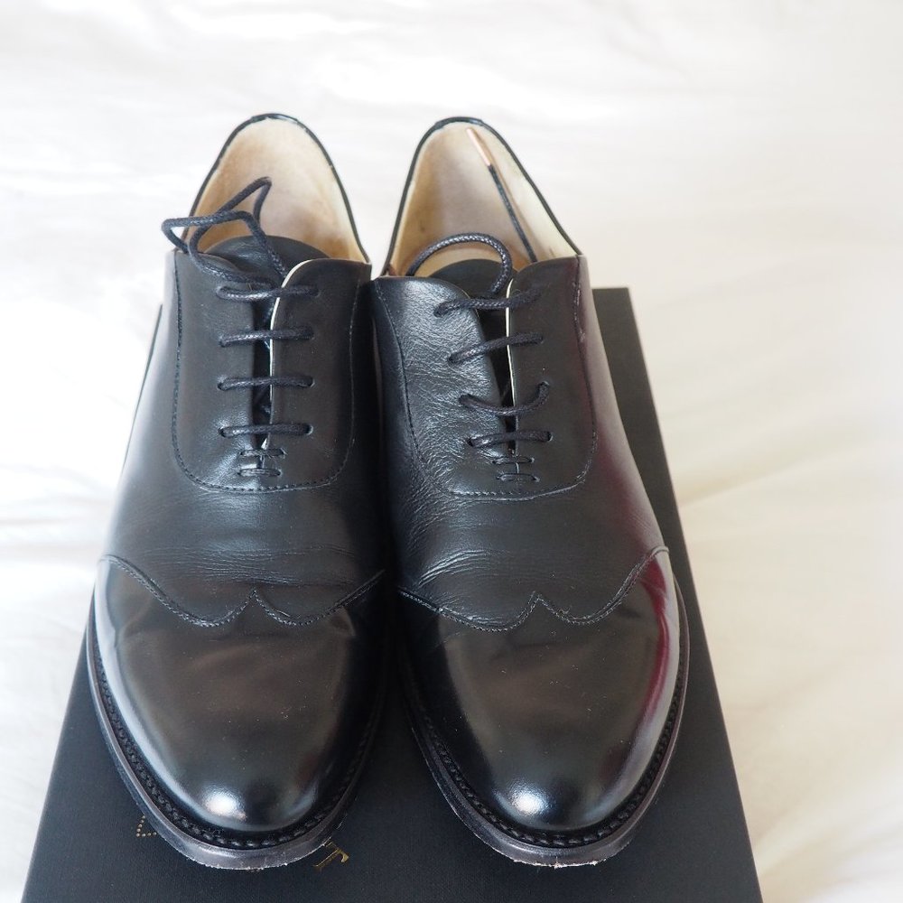 Angela Scott Mr. Evans Black on Black Wingtip